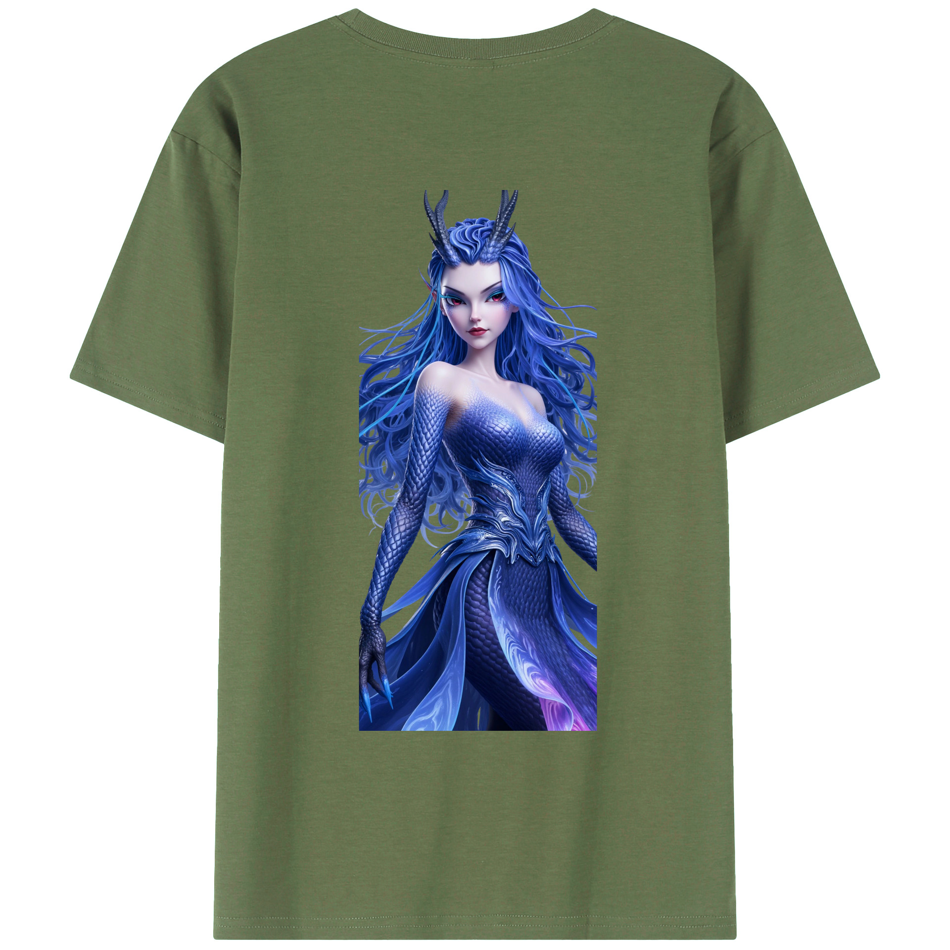 （画像用） Ne Zha 2 ナタ 魔童の大暴れ 綿100％ メンズ半袖Tシャツ（バックプリント） 通気性
